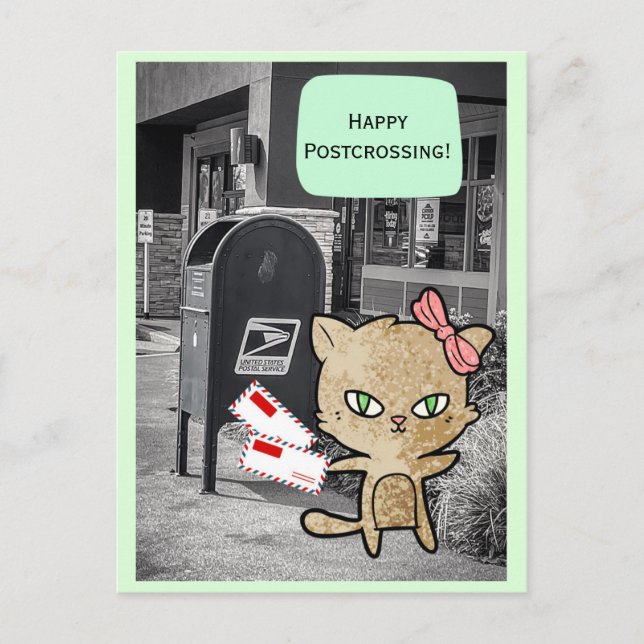 Carte postale de passage de boîte aux lettres Cat (Devant)