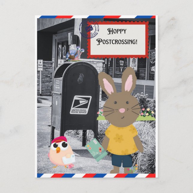Carte postale de passage de Pâques Bunny (Devant)