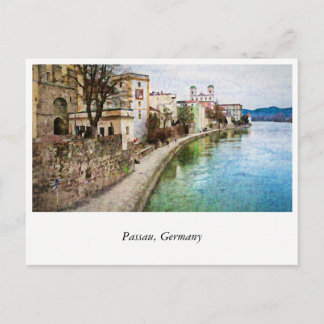 Carte postale de Passau, Allemagne