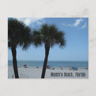 Carte postale de paumes de plage de la Madère