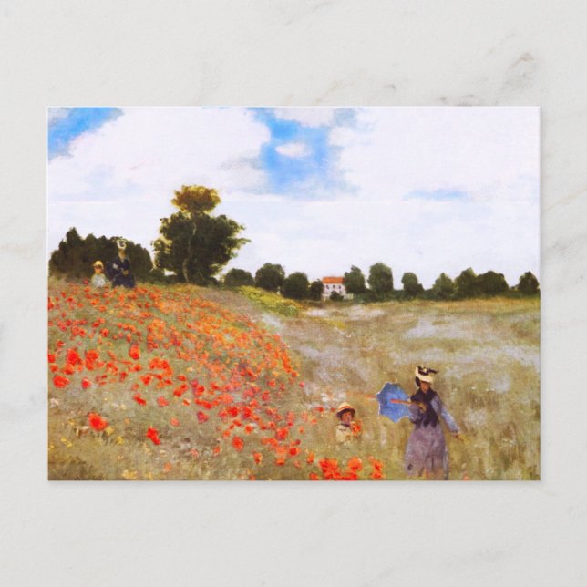 Carte postale de pavots de Monet (Devant)