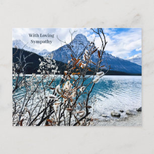 Carte postale de paysage de montagne avec citation