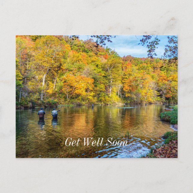 Carte postale de pêche d'automne et de printemps d (Devant)
