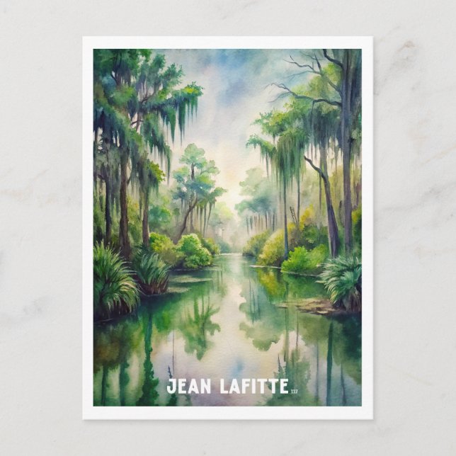 Carte postale de peinture aquarelle du parc Jean L (Devant)