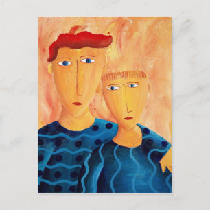 Carte postale de peinture d'art contemporain de fr