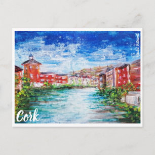 Carte postale de peinture de Cork, River Lee