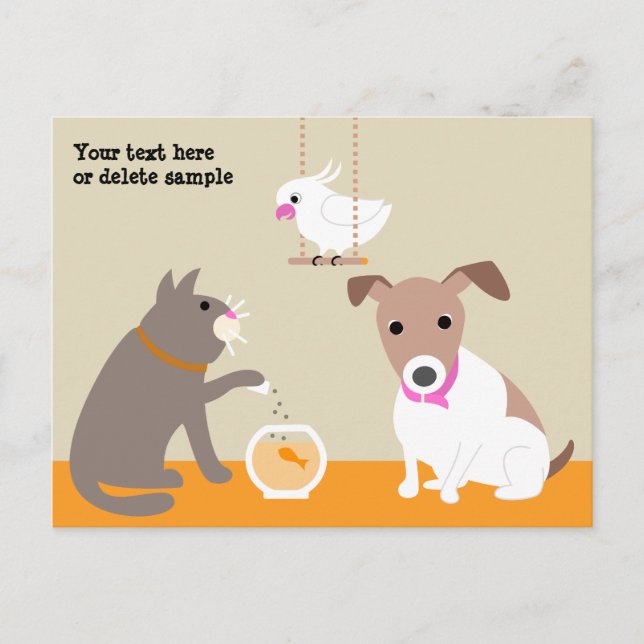Carte postale de Pet Sitter (Devant)