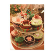 Carte postale de petit gâteau de Noël