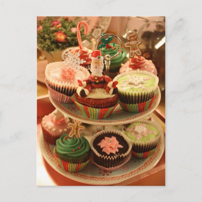 Carte postale de petit gâteau de Noël (Devant)