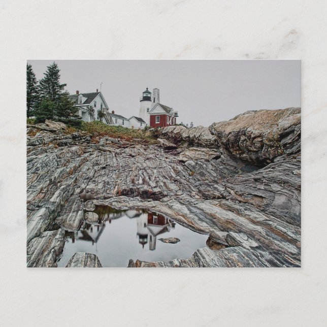 Carte postale de phare de point de Pemaquid (Devant)