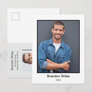 Carte postale de photo d'acteur