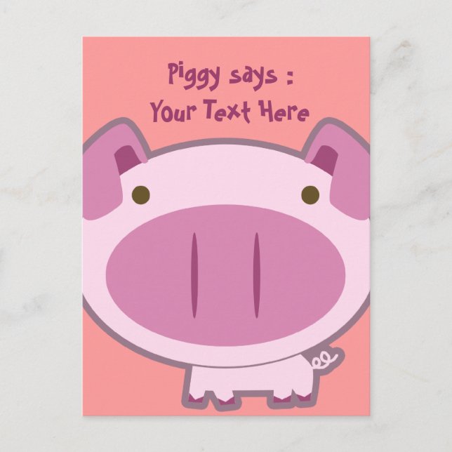 CARTE POSTALE DE PIGGIE ROSE CUITE (Devant)