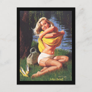 Carte postale de pin-up des années 1950