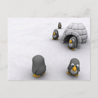 Carte postale de pingouin