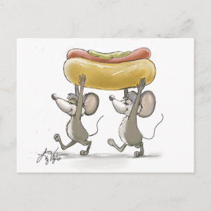 Carte postale de pique-nique Mic & Mac