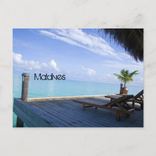 Carte postale de plage aux Maldives