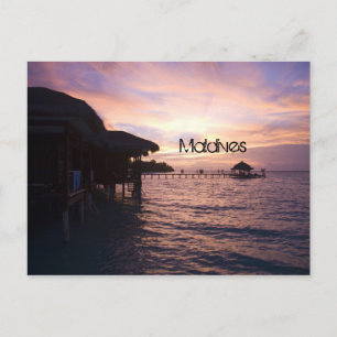 Carte postale de plage aux Maldives