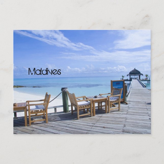 Carte postale de plage des Maldives (Devant)