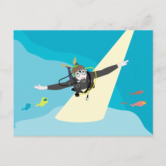 Carte postale de plongeur (Devant)
