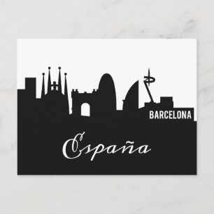 Carte postale de points de repère de Barcelone