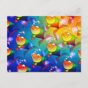 Carte postale de poisson coloré