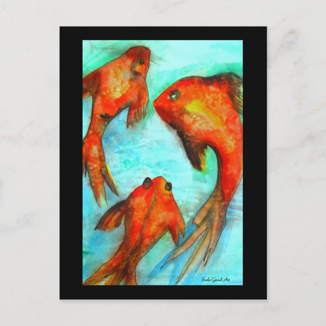 Carte postale de poisson oriental par Sacha Grosse (Devant)
