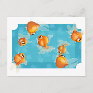 Carte postale de poisson rouge clair