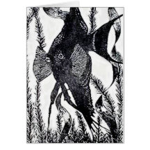 Carte postale de poissons d'ange