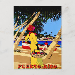 Carte postale de Porto Rico aux couleurs vives