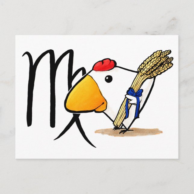 Carte postale de poulet virgo (Devant)