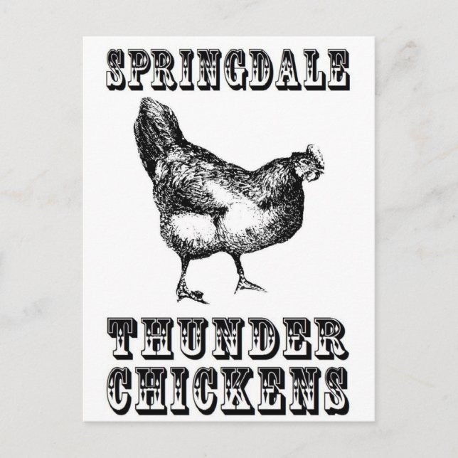 Carte postale de poulets tonnerre (Devant)