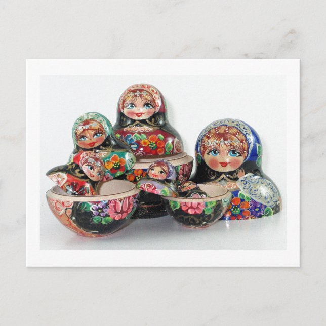 Carte postale de poupée de nidification russe (Devant)