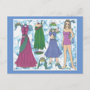 Carte postale de poupée papier Ceridwen Elf