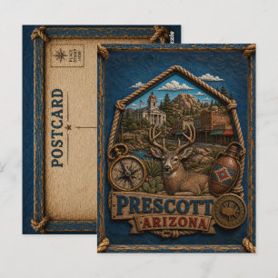 Carte postale de Prescott Arizona Voyage Vintage