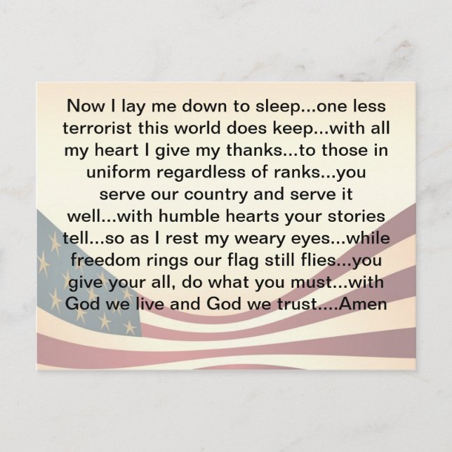 Carte postale de prière du 1er mai (Devant)