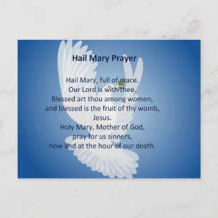Carte postale de prière Hail Mary