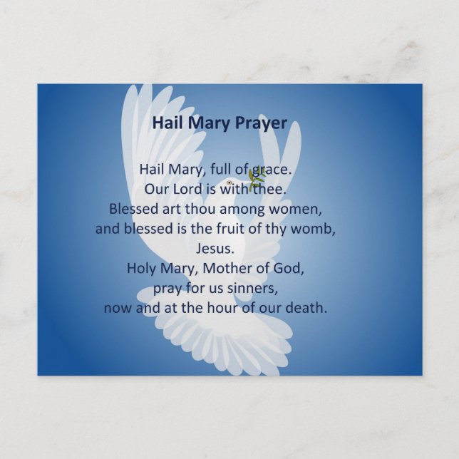 Carte postale de prière Hail Mary (Devant)