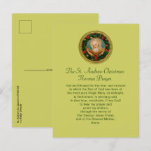 Carte postale de prière St. Andrew Christmas Noven