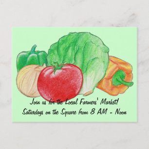 Carte postale de produits frais