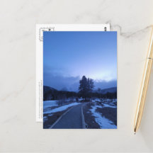 Carte postale de randonnée hivernale Bitter Blue M