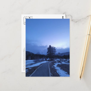 Carte postale de randonnée hivernale Bitter Blue M