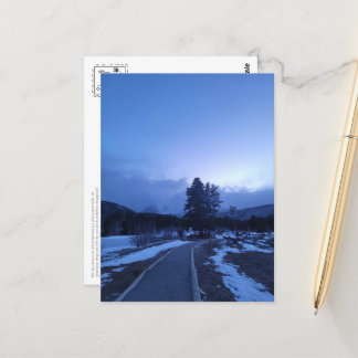 Carte postale de randonnée hivernale Bitter Blue M