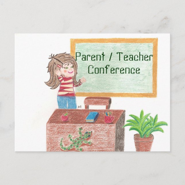 Carte postale de rappel de conférence parents/ense (Devant)