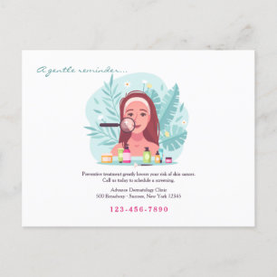 Carte postale de rappel dermatologue