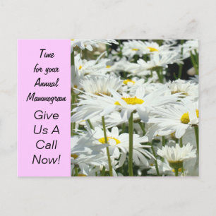 Carte postale de rappel pour mammographie annuelle