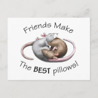Carte postale de rat mignon