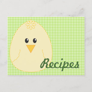 Carte postale de recette de poulet de guingan