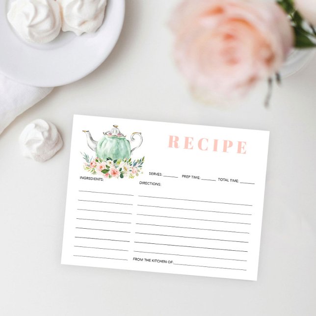 Carte postale de recette pour une fête de douche d (Créateur téléchargé)