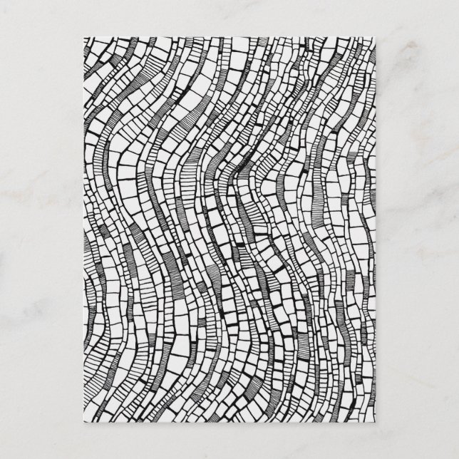 Carte postale de rectangles géométriques abstraits (Devant)