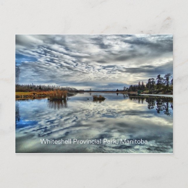 Carte postale de réflexion d'automne de Whiteshell (Devant)